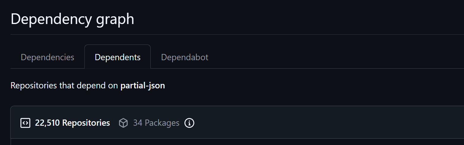 partial-json dependency graph